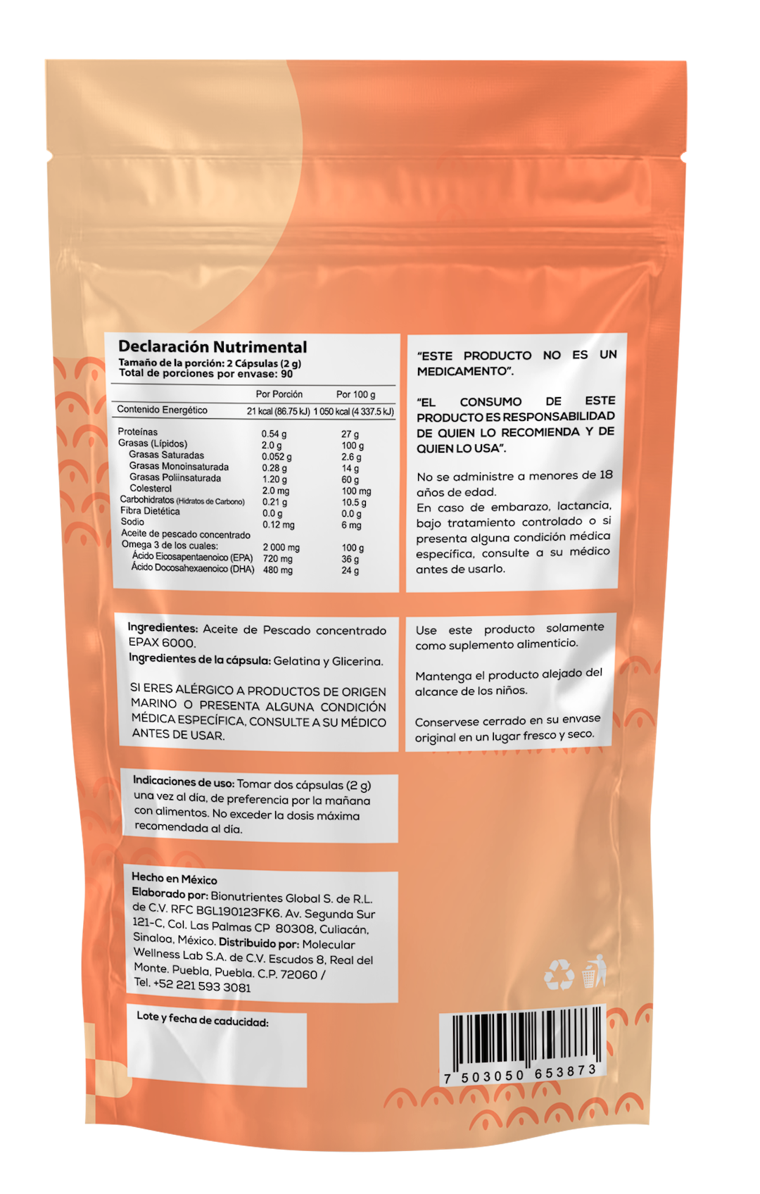 Omega 3 de salmón noruego (180 cápsulas)