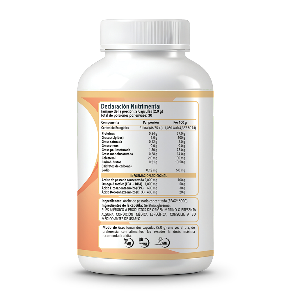 Omega 3 de Origen Noruego (60 cápsulas)